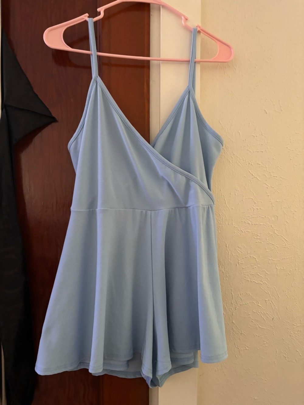 Boohoo Pale Blue Spaghetti Strap Romper